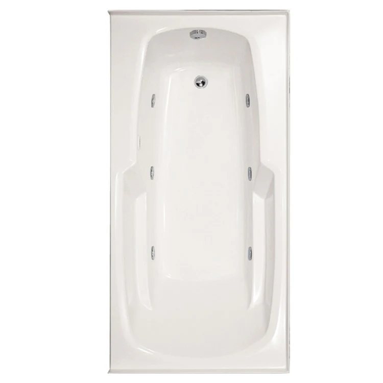 Whirlpool Tub Designer Collection Entre 66 x 32 x 18 Inch Drop-In Right Hand Drain Biscuit Rectangle - Frankwebs