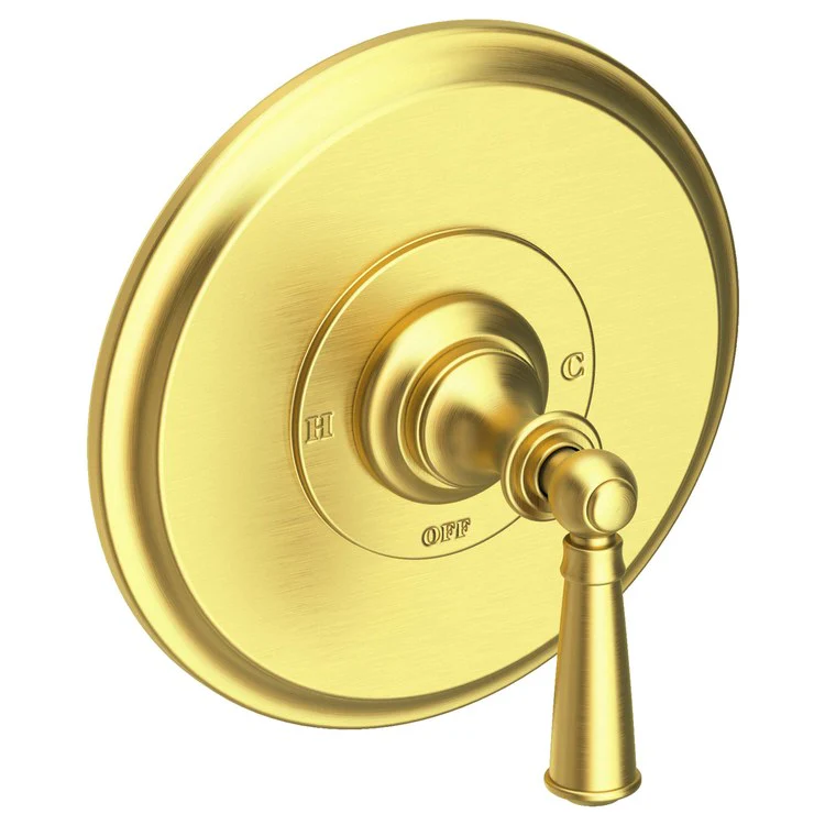 Pressure Balance Valve Trim Sutton Round 1 Lever Satin Brass PVD ADA Depth 4 Inch - Frankwebs