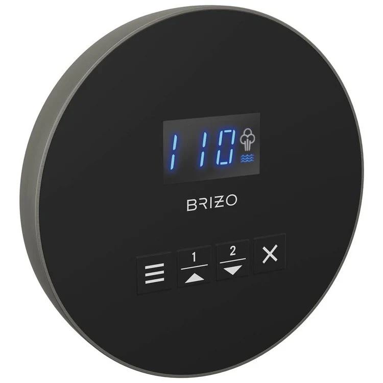 Steambath Control Mystix Round Lumicoat Polished Gold Surface Mount Inside Steam Room Selectable RapidMist Patented Dual Sensor Technology - Frankwebs