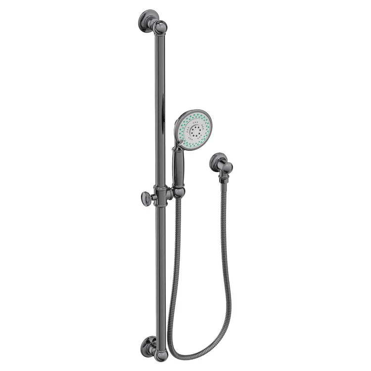 Handshower Set Tub and Shower Slidebar with Wheel Handle Polished Brass Uncoated Living 3 Function 1.8 Gallons per Minute - Frankwebs
