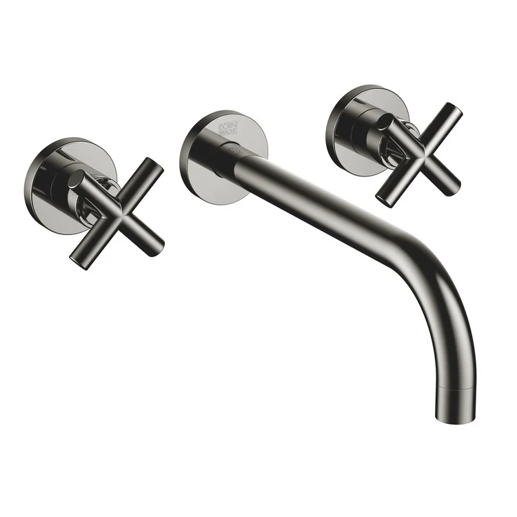 Lavatory Faucet TARA Wall Mount Mixer 2 Cross ADA WaterSense Chrome 1.2 Gallons per Minute Less Drain 3 Hole - Frankwebs