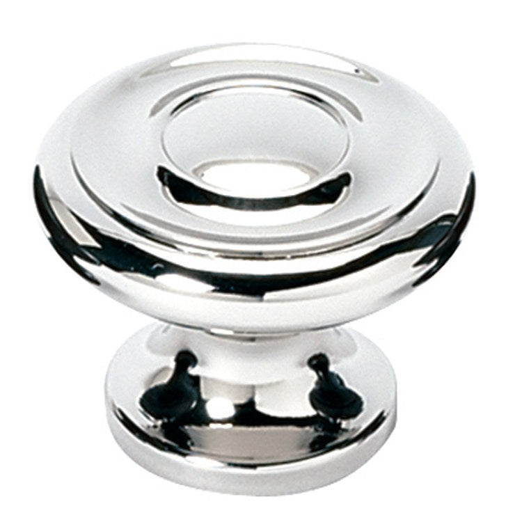 Knob II Collection Round Polished Chrome Brass 1-1/4 Inch 1 Inch 13/16 Inch - Frankwebs