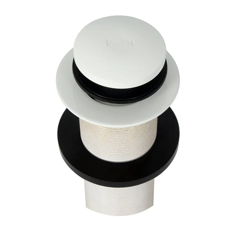 Pop-Up Drain Extended Brushed Nickel Brass for Tubs without Overflow - Frankwebs