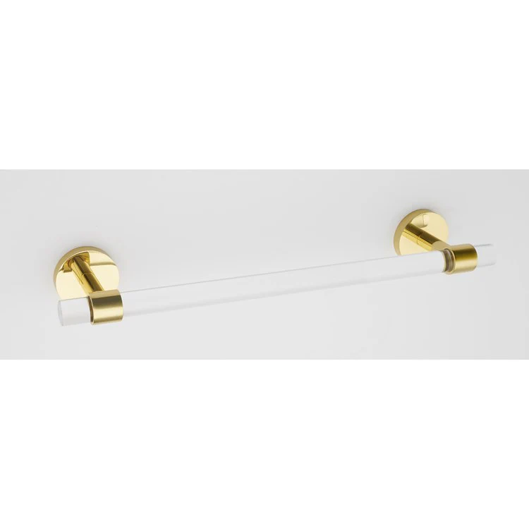 Towel Bar Contemporary Acrylic Bath 18 Inch Satin Nickel Brass 2-15/16 Inch - Frankwebs