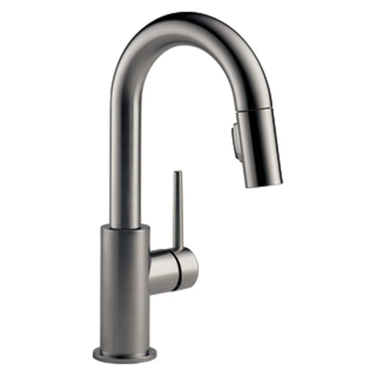 Prep Faucet Trinsic 8 Inch Spread 1 Lever ADA WaterSense Matte Black High Arc Pull Down Gooseneck Limited Swivel 1/3 Hole - Frankwebs