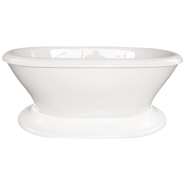 Air Tub Designer Collection Lauren Freestanding Bone Oval Acrylic 70 x 40 x 27 Inch - Frankwebs