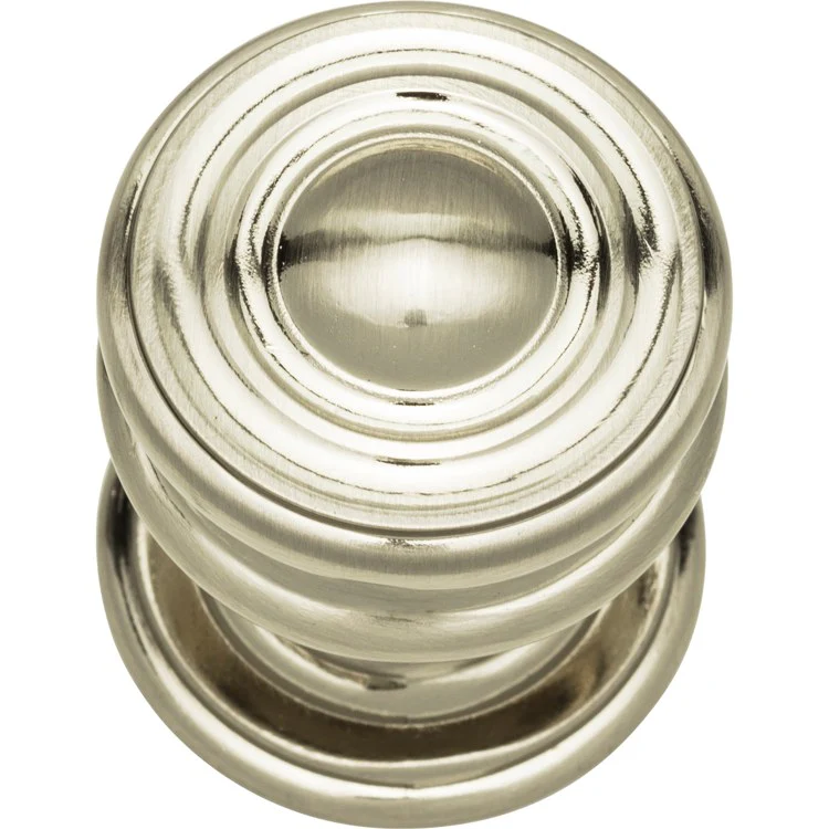 Knob Atlas Campaign Round Brushed Nickel Zinc Alloy 1-1/4 Inch - Frankwebs