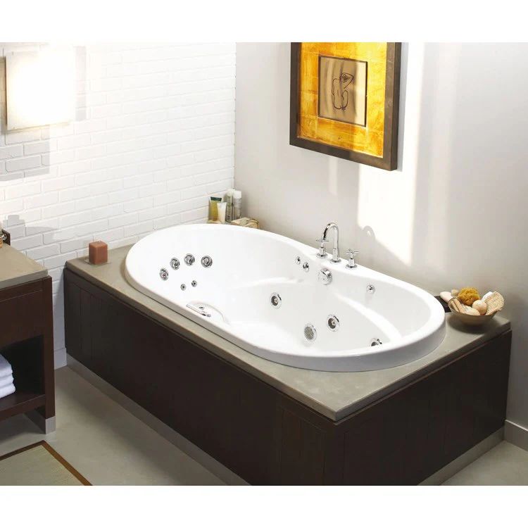 Tub Living 66 x 36 x 23-3/8 Inch Drop-in with Hydromax Center White Acrylic - Frankwebs