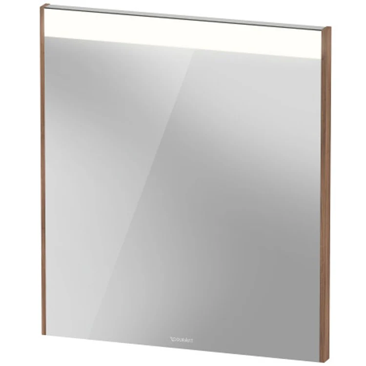 Mirror Brioso 24-3/8 x 27-1/2 Inch White High Gloss with Lighting Rectangle 1-3/8 Inch - Frankwebs