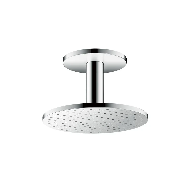 Showerhead ShowerSolutions 2 Function with Ceiling Connector & Green Diverter Brushed Gold Optic 9-7/8 Inch 1.75 Gallons per Minute PowderRain Intense PowderRain - Frankwebs