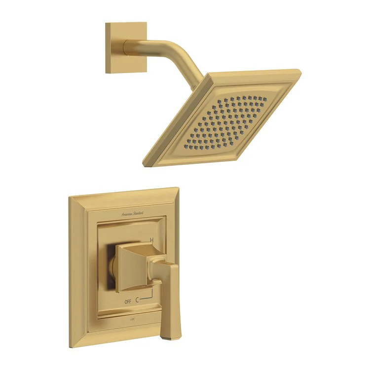 Shower Trim Town Square S with Double Ceramic Pressure Balance Cartridge 1 Lever Brushed Cool Sunrise ADA 1.75 Gallons per Minute - Frankwebs