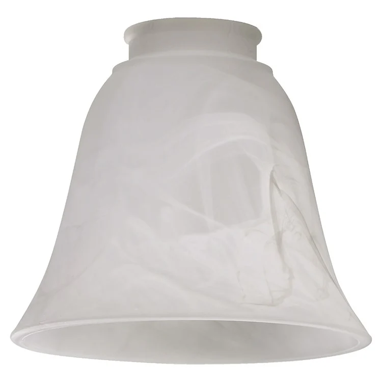 Replacement White Faux Alabaster Glass Bell Shade with 2.25