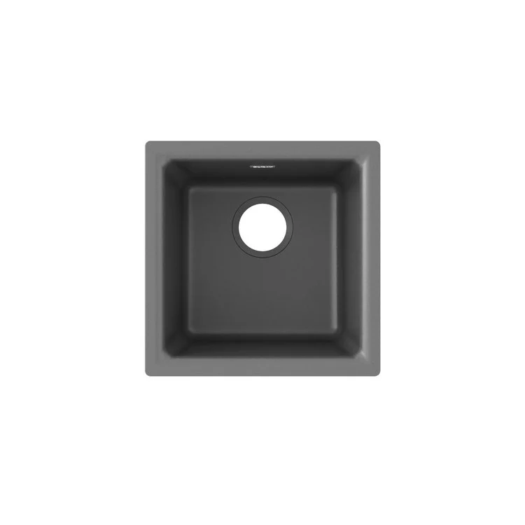 Kitchen Sink Quartz Classic 15.75 x 15.75 Inch Single Bowl Bar Dusk Gray Drop-In Undermount - Frankwebs