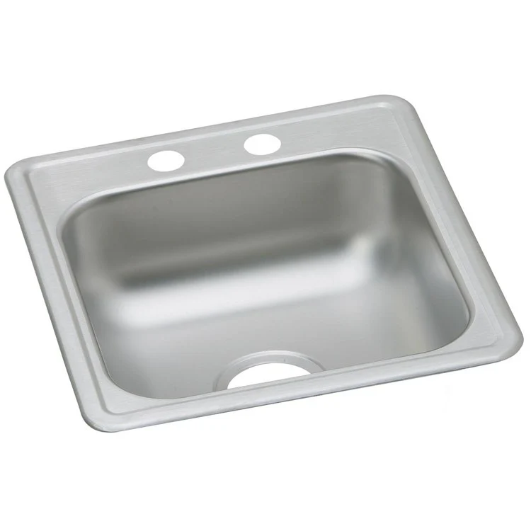 Bar Sink Dayton 17 x 21 Inch Single Bowl 2 Hole ADA Satin Drop-In Rectangle Drain Size 3-1/2 Inch - Frankwebs