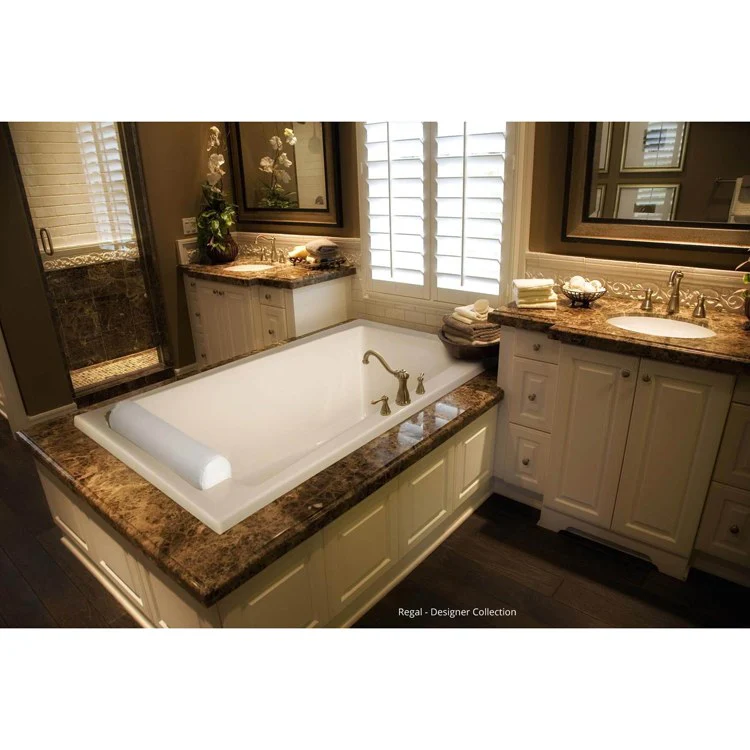 Soaking Tub Designer Collection Regal 71 x 34 Inch Drop-In Tub Only End Biscuit Gelcoat - Frankwebs