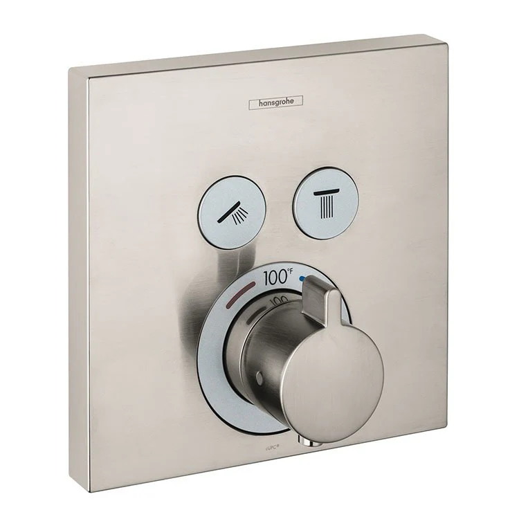 ShowerSelect E Square Thermostatic Two-Function Shower Trim - Frankwebs
