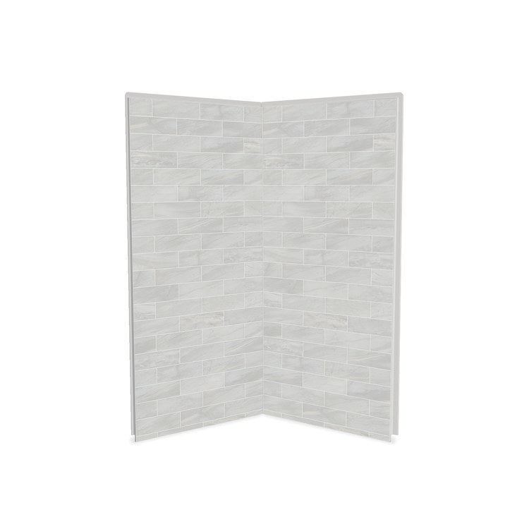 Shower Wall Utile 2 Piece Corner 36 x 1-1/8 x 80 Inch Organik Permafrost Composite 36x1-1/8x80 Inch - Frankwebs