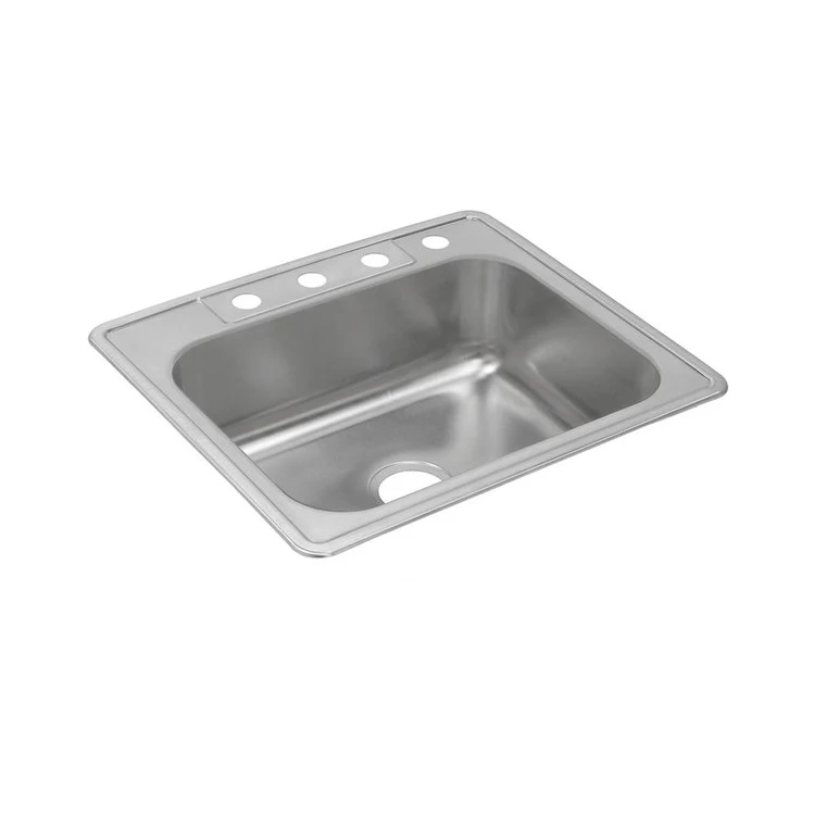 Kitchen Sink Dayton 25 x 22 Inch Single Bowl 5 Hole Satin Drop-In - Frankwebs