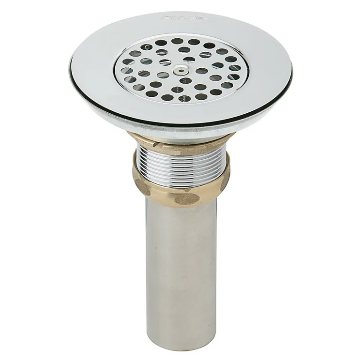 Drain Fitting Vandal Resistant Strainer and Tailpiece 5 x 7 Inch Brass 4-5/8 Inch - Frankwebs