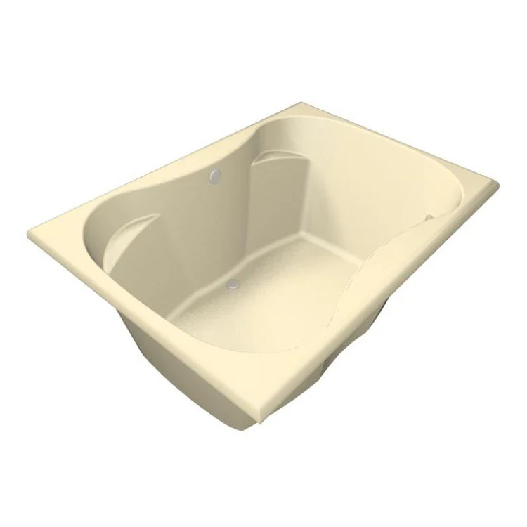Combination Tub Designer Collection Monterey 72 x 42 x 24 Inch Drop-In Center Drain Bone Rectangle - Frankwebs