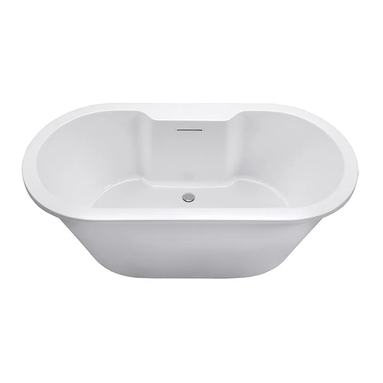 Soaking Tub New Yorker 10 71.75 x 35.5 Inch Freestanding Faucet Deck Center Biscuit Acrylic CXL 83 Gallons 23-1/4 Inch - Frankwebs