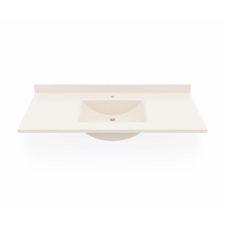 Vanity Top Contour Single Bowl 49 x 22 Inch ADA Tahiti White Swanstone - Frankwebs