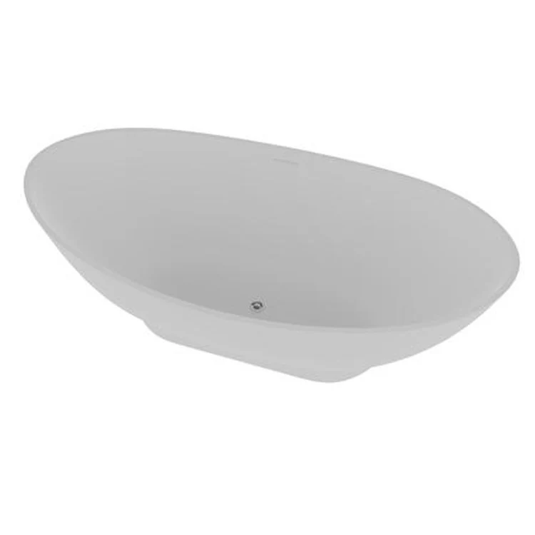 Freestanding Tub Julianna 71 Inch Matte White Oval Resin No Faucet Holes - Frankwebs