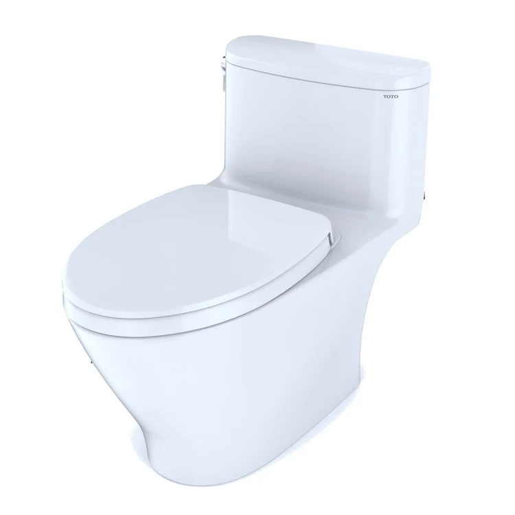 Toilet Nexus 1 Pieces Universal Height Washlet Ready Cotton Elongated ADA 27 Inch 1.28 Gallons per Flush Left Hand Chrome Soft Close - Frankwebs