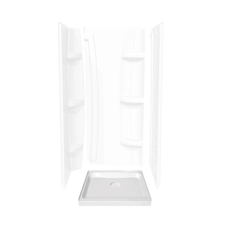 Shower Base Square Alcove with 3 Inch Threshold White 36L x 36W Inch Acrylic Center - Frankwebs