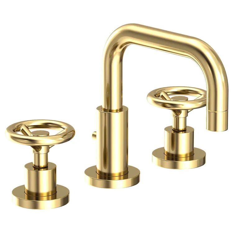 Lavatory Faucet Tyler Widespread 8 to 20 Inch Spread 2 Wheel Matte White 1.2 Gallons per Minute Brass Spout Height 3-9/16 Inch - Frankwebs