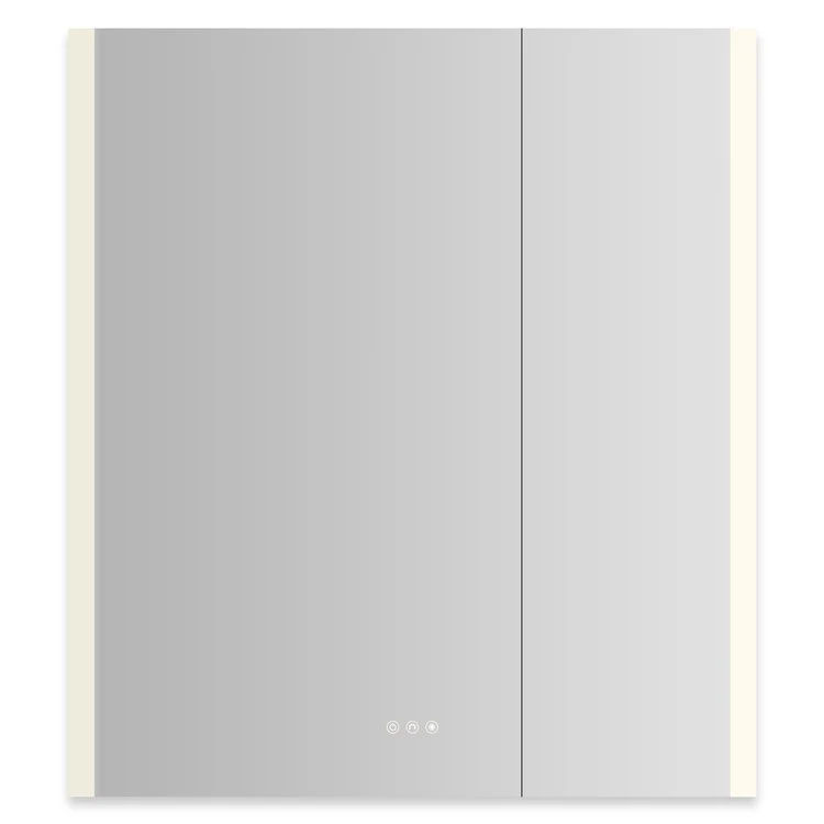 Medicine Cabinet AIO 36 x 40 Inch with Vertical Edge Lighting 2 Doors Triple Mirror Left Hinge - Frankwebs