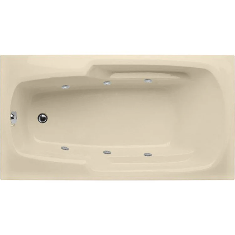 Combination Tub Designer Collection Solo 60 x 36 x 19 Inch Drop-In End Drain Bone Rectangle - Frankwebs