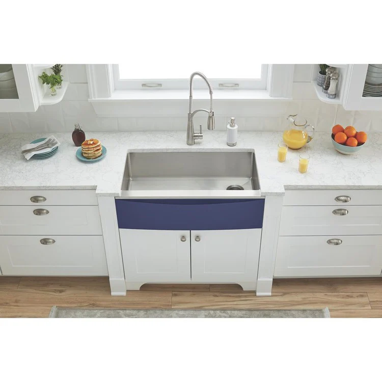 Kitchen Sink Crosstown 36 x 20.25 Inch Single Bowl Polished Satin Farmhouse - Frankwebs