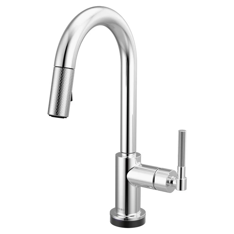 Prep Faucet Litze Smarttouch 1 Knurled Handle ADA Matte Black/Brilliance Luxe Gold Pull Down Dual Function Arc 360 DEG Swivel 1.8 Gallons per Minute - Frankwebs