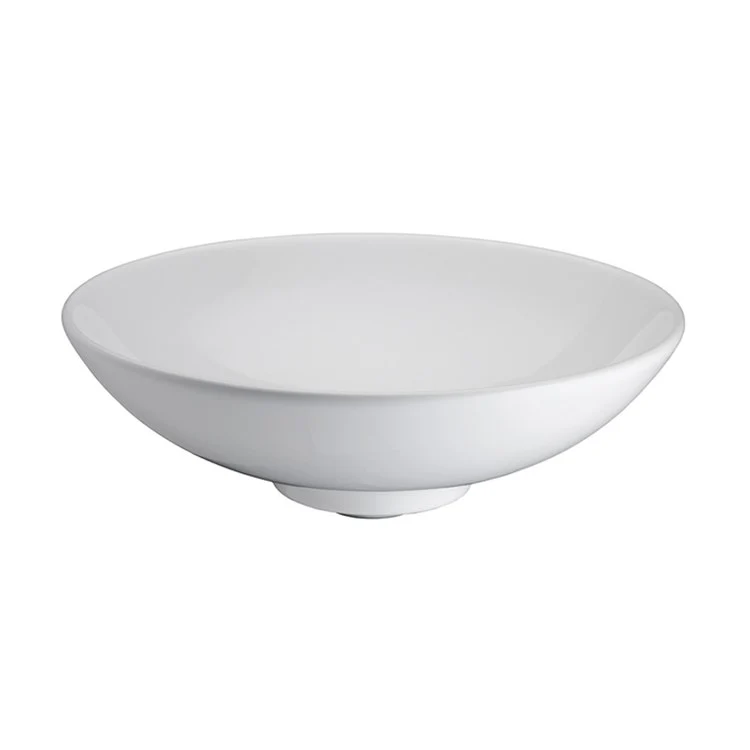 Vessel Diana Above Counter Large 18-1/8 Inch White Fireclay - Frankwebs