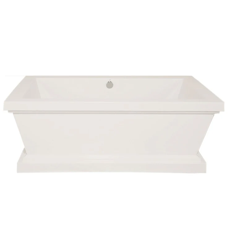 Soaking Tub Designer Collection Davinci 70 x 36 Inch Freestanding Tub Only Side Center Biscuit Acrylic - Frankwebs