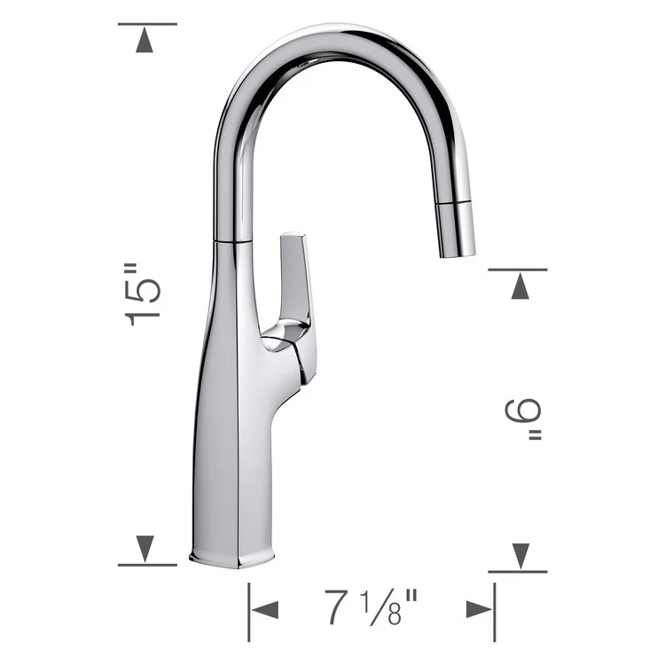 Bar Faucet Rivana 1 Lever CALGreen Polished Chrome 1.5 Gallons per Minute - Frankwebs