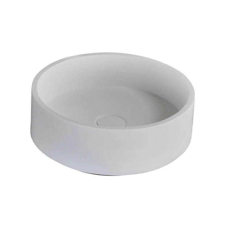 Lavatory Sink Aura Above Counter 15 Inch Round White - Frankwebs