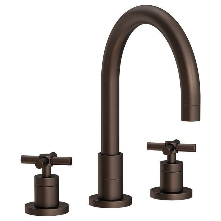 Kitchen Faucet East Linear 8 to 20 Inch Spread 2 Cross ADA Antique Brass Spout Height 5-11/16 Inch Spout Reach 7-7/8 Inch 1.8 Gallons per Minute - Frankwebs