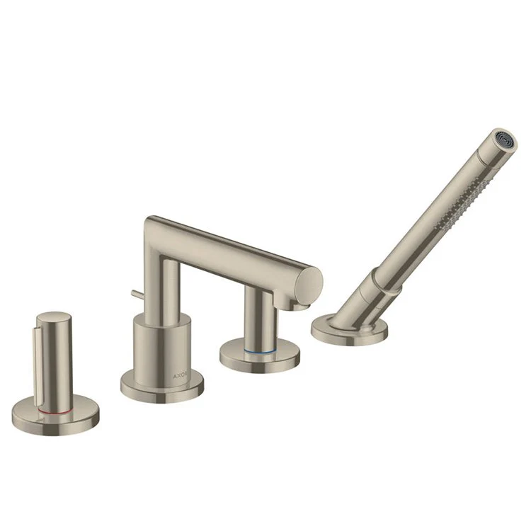 Uno Two Handle 4-Hole Roman Tub Filler with Handshower - Frankwebs