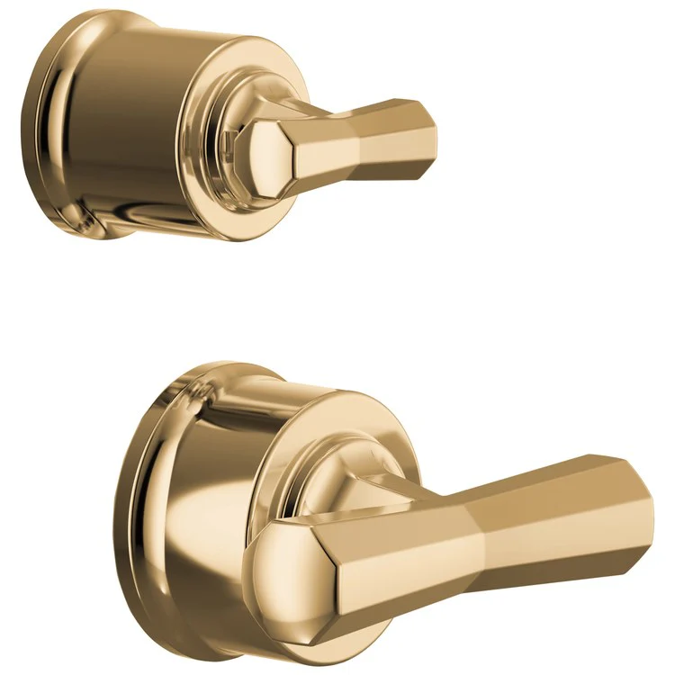 Handle Kit Beauclere 2 Cross Brilliance Luxe Gold ADA for Pressure Balance Valve with Integrated Diverter Trim - Frankwebs