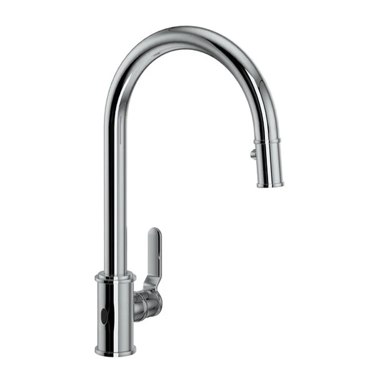 Kitchen Faucet Armstrong with Touchless Technology 1 Lever Satin English Gold Pull Down C-Spout Touchless Senses Presence 1.75 Gallons per Minute - Frankwebs
