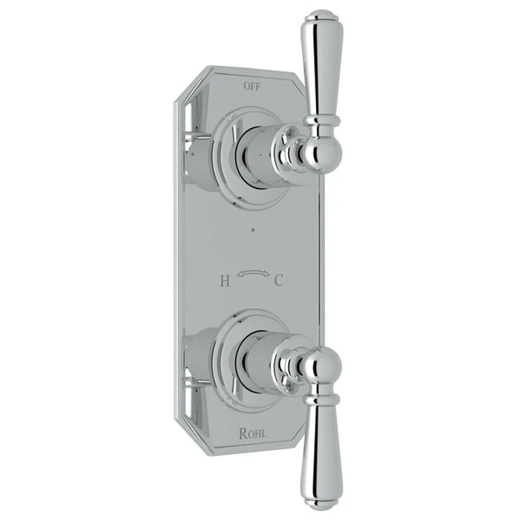 Thermostatic Trim Edwardian 1/2 Inch with Diverter Flat Edge 2 Lever Satin Nickel Brass - Frankwebs