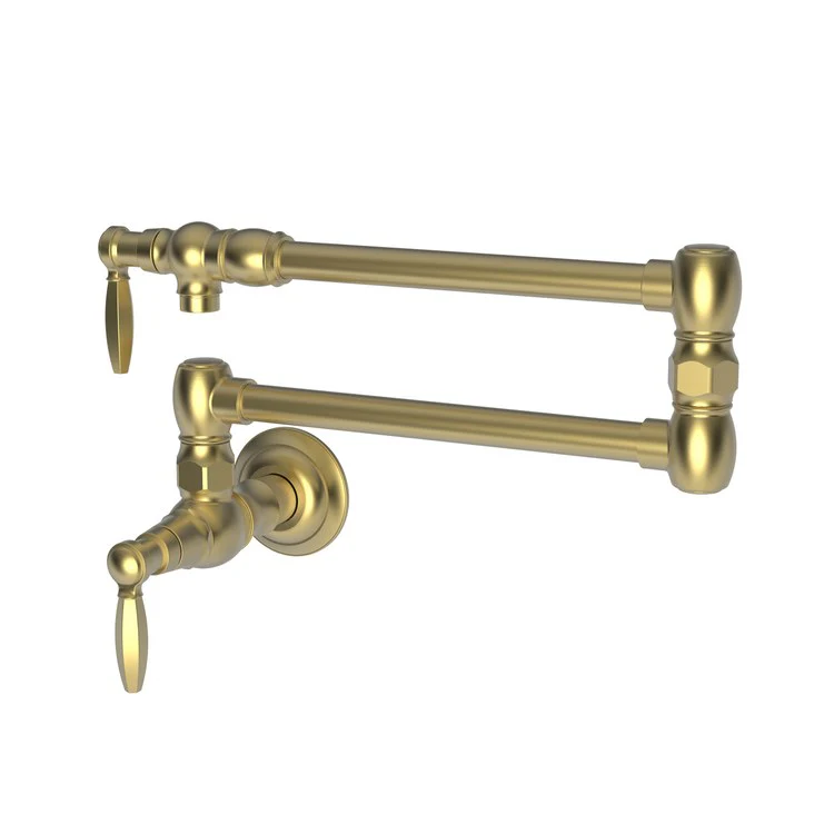 Pot Filler Metropole Wall Mount 2 Lever ADA French Gold PVD - Frankwebs