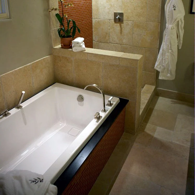 Soaking Tub Designer Collection Marlie 60 x 32 Inch Drop-In Tub Only End Biscuit Acrylic - Frankwebs