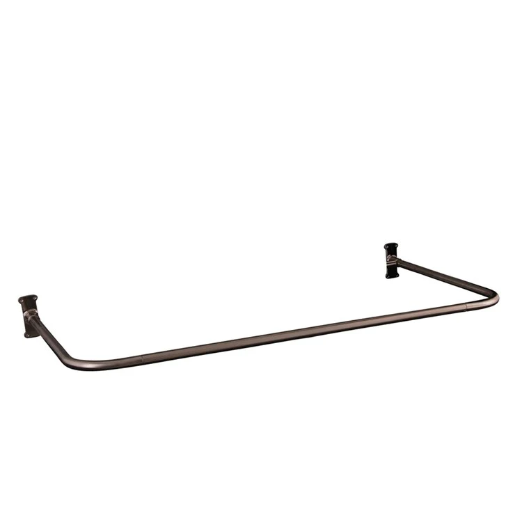 Shower Rod U with Flanges Brushed Nickel 30 x 30 Inch Brass - Frankwebs