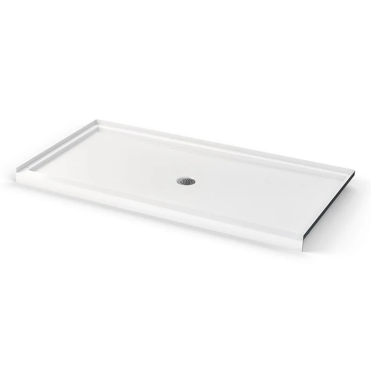 Shower Base Icon Alcove White 72 x 36 Inch AcrylX Center Drain Textured Floor - Frankwebs