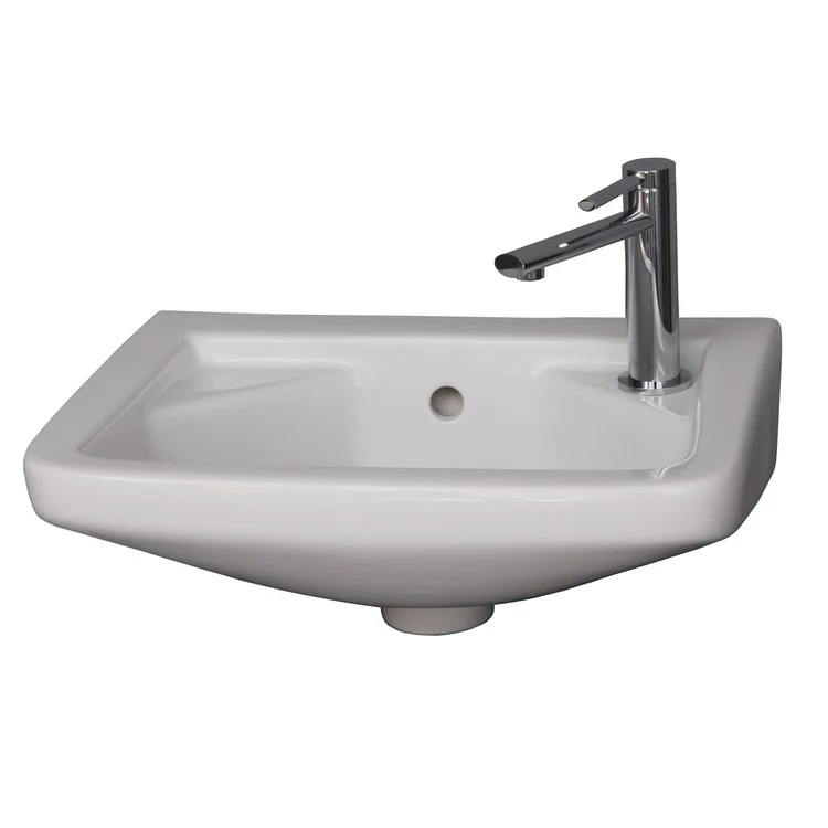 Lavatory Sink Mirna Wall Hung Right 18 Inch Rectangle White - Frankwebs