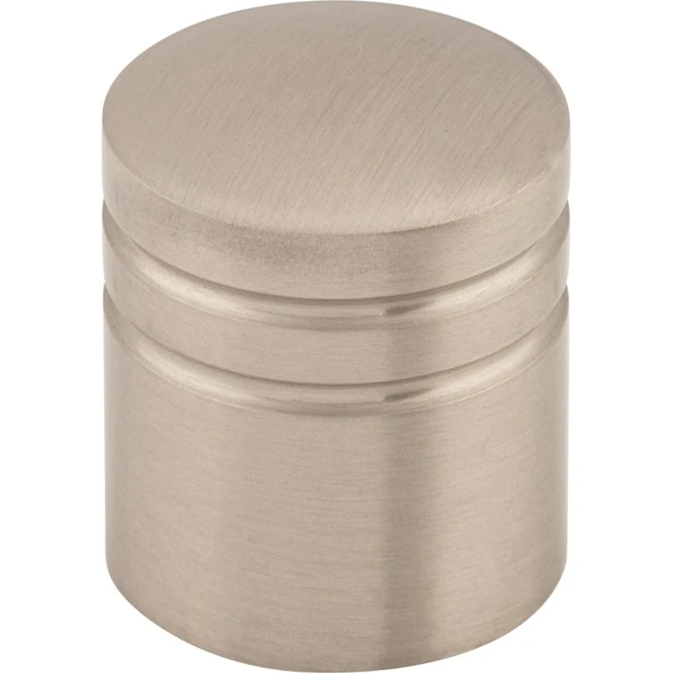 Knob Nouveau Stacked Round for Decorative Hardware Brushed Satin Nickel Zinc Alloy 1 Inch 1-3/16 Inch Extension - Frankwebs