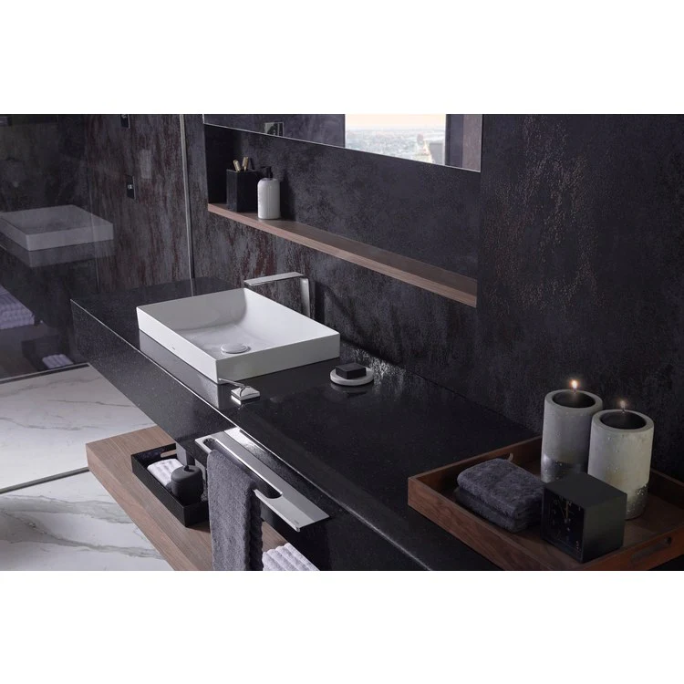 Vessel Kiwami Renesse Rectangle Lavatory Clean Matte White Vitreous China 19-11/16 x 14-15/16 x 2-3/4 Inch ADA - Frankwebs